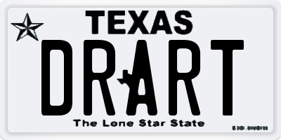 TX license plate DRART