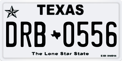 TX license plate DRB0556