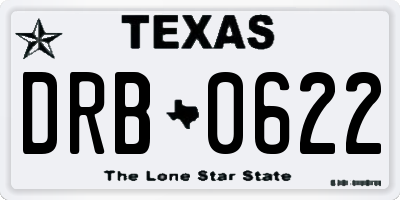 TX license plate DRB0622