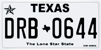 TX license plate DRB0644