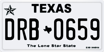 TX license plate DRB0659