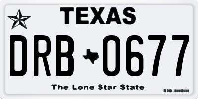 TX license plate DRB0677