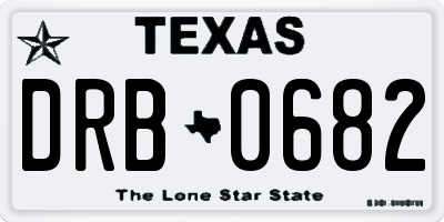 TX license plate DRB0682