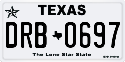 TX license plate DRB0697