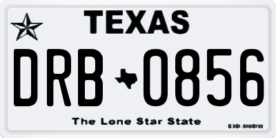 TX license plate DRB0856