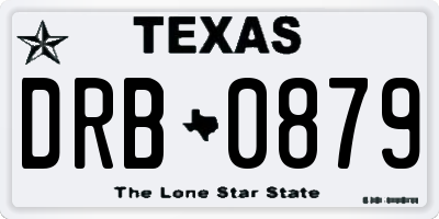 TX license plate DRB0879