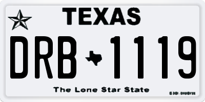 TX license plate DRB1119