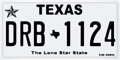 TX license plate DRB1124