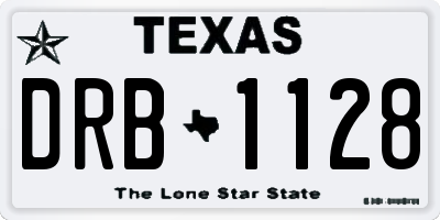 TX license plate DRB1128