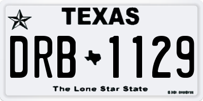 TX license plate DRB1129