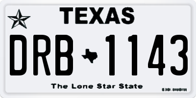 TX license plate DRB1143