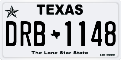 TX license plate DRB1148