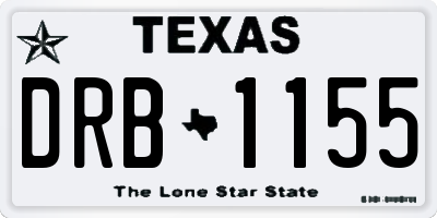 TX license plate DRB1155