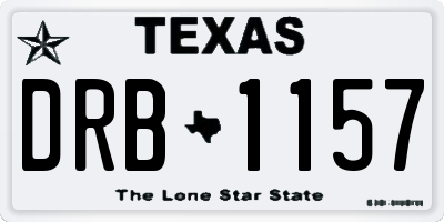 TX license plate DRB1157