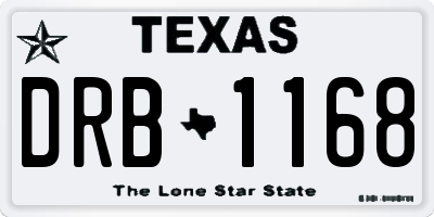 TX license plate DRB1168
