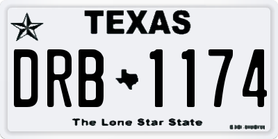 TX license plate DRB1174