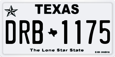 TX license plate DRB1175