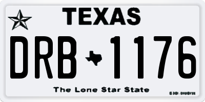 TX license plate DRB1176