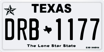 TX license plate DRB1177