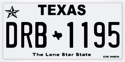 TX license plate DRB1195