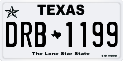 TX license plate DRB1199