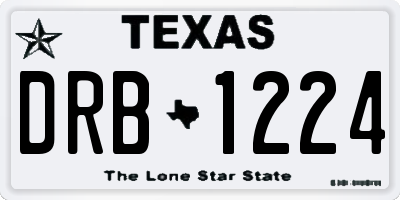 TX license plate DRB1224