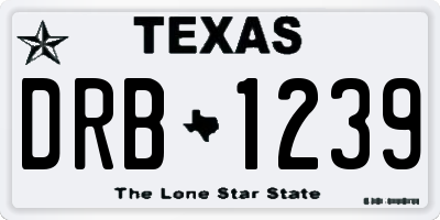 TX license plate DRB1239