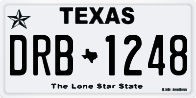 TX license plate DRB1248