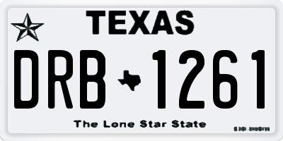 TX license plate DRB1261