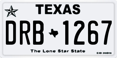 TX license plate DRB1267