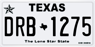 TX license plate DRB1275