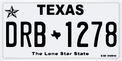 TX license plate DRB1278