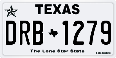 TX license plate DRB1279