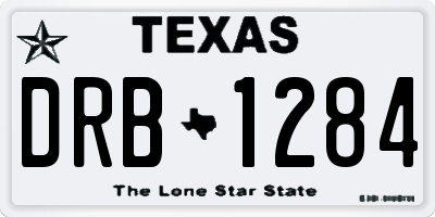 TX license plate DRB1284