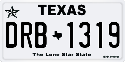 TX license plate DRB1319