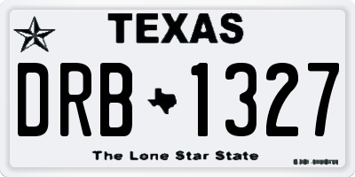 TX license plate DRB1327