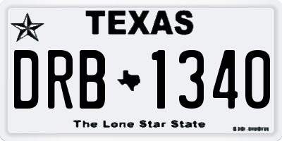 TX license plate DRB1340
