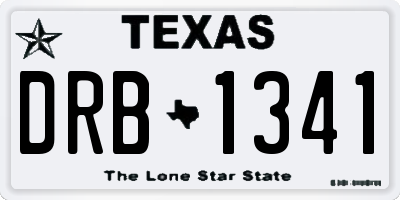 TX license plate DRB1341