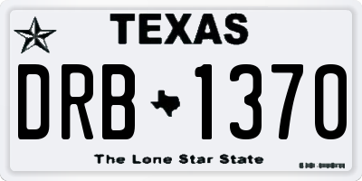 TX license plate DRB1370