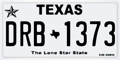 TX license plate DRB1373