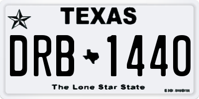 TX license plate DRB1440