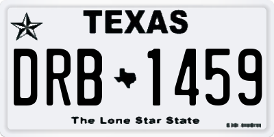 TX license plate DRB1459