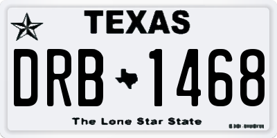 TX license plate DRB1468