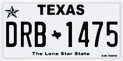 TX license plate DRB1475