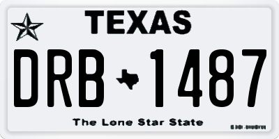 TX license plate DRB1487