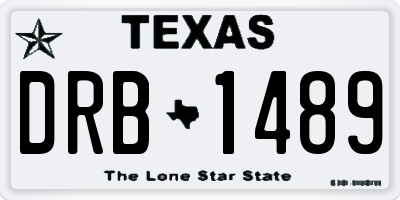 TX license plate DRB1489