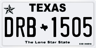 TX license plate DRB1505