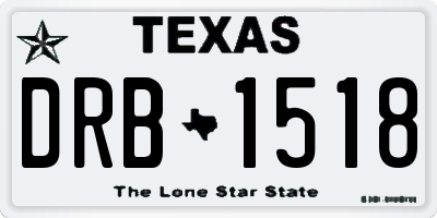 TX license plate DRB1518