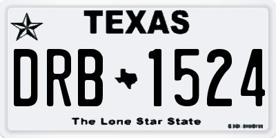 TX license plate DRB1524