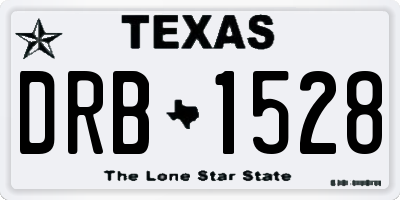 TX license plate DRB1528